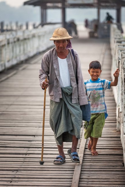 Бирма. Знаменитый мост U Bein