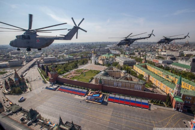 Репетиция Парада Победы и Москва с высоты