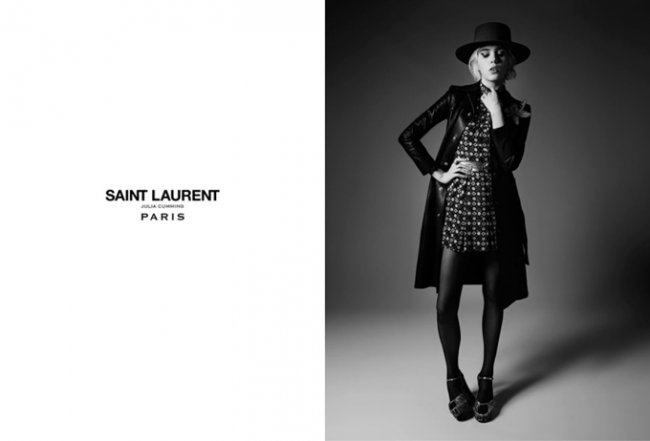 Джулия Камминг в рекламе Saint Laurent